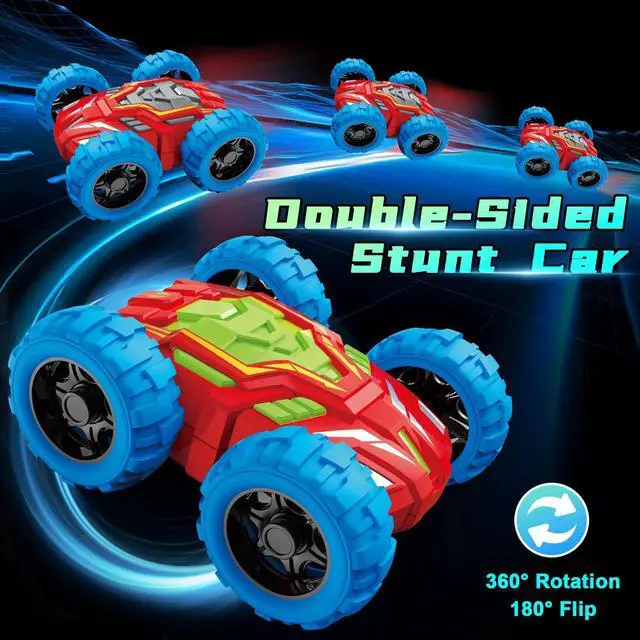 Alt view image 2 of 7 - Toddlers Car Toys for 2-3, Toys Cars for Ages 2-4, Double-Sided Monster Truck Toys, Stunt Push and Go Friction Cars, 3 Year Old Boy Toys, Toy Cars for 2 3 4 5 6 Year Old Boy Christmas Birthday Gift