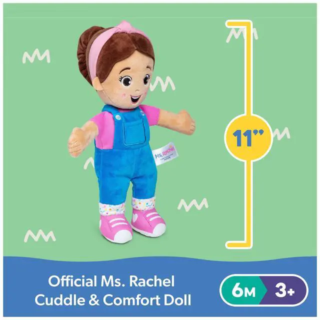 Alt view image 2 of 7 - Ms. Rachel Cuddle & Comfort Doll, 11-Inch Soft Plush First Baby Doll | Super-Soft Friend for Hugs & Snuggles, Encourages Pretend Play, Baby Toys for Girls & Boys Ages 6 Months to 3+