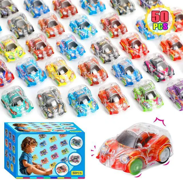 Main image of 50 Pcs Mini Pull Back Cars, Small Race Car Toys Bulk Party Favors for Kids | 4-8 8-12 Treasure Box Toys for Classroom Prizes Pinata Goodie Bags Stuffers Birthday Gifts for Boys Girls Toddlers