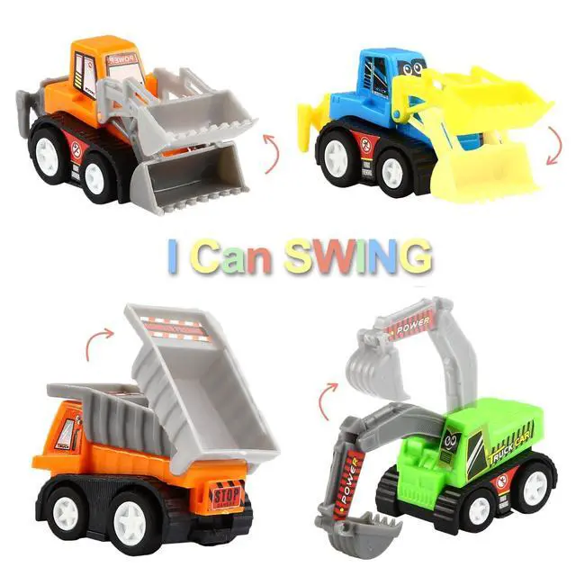 Alt view image 3 of 7 - Yeonha Toys Pull Back Vehicles, 12 Pack Mini Assorted Construction Vehicles and Race Car Toy for Kids and Toddlers | Truck Mini Car Toy for Kids Toddlers Boys, Pull Back and Go Car Toy Play Set