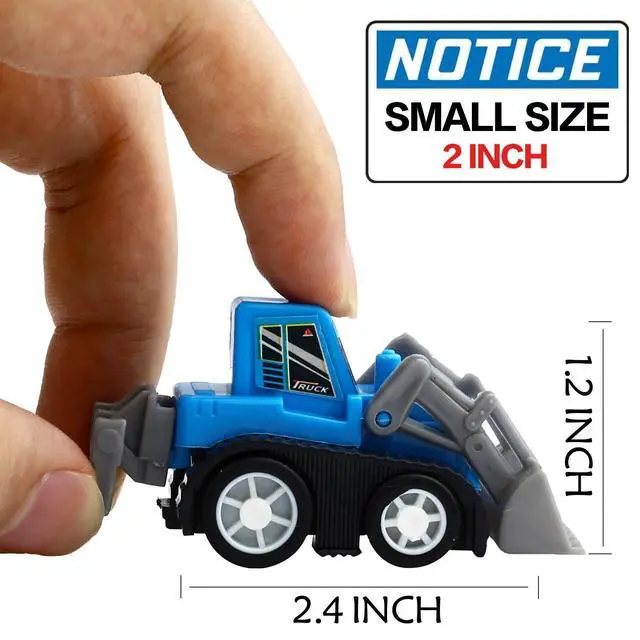 Alt view image 2 of 7 - Yeonha Toys Pull Back Vehicles, 12 Pack Mini Assorted Construction Vehicles and Race Car Toy for Kids and Toddlers | Truck Mini Car Toy for Kids Toddlers Boys, Pull Back and Go Car Toy Play Set