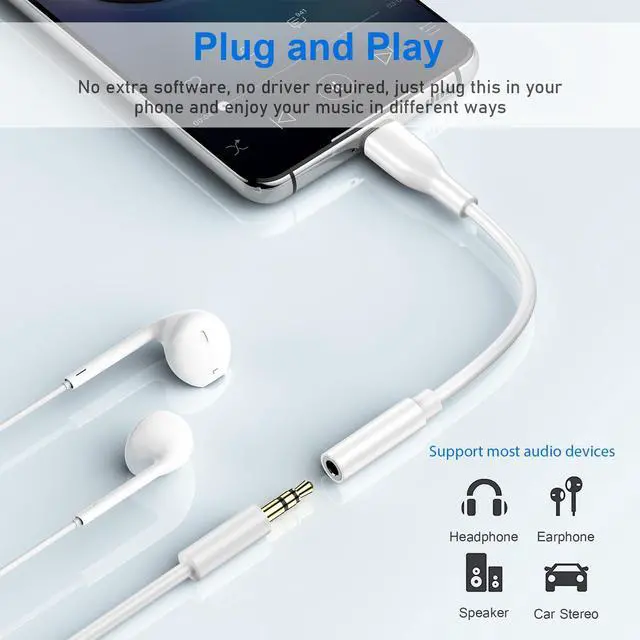 Alt view image 6 of 7 - 11 10 USB Type C to 3.5mm Headphone Adapter for Google Pixel 11Pro XL | 11Pro Fold 10a 9,iPhone 17e 16,USB C to Aux Audio Jack Adapter Dongle Cable for Galaxy S26Ultra A17 A16 Z Flip8 7 A54 S26 S25
