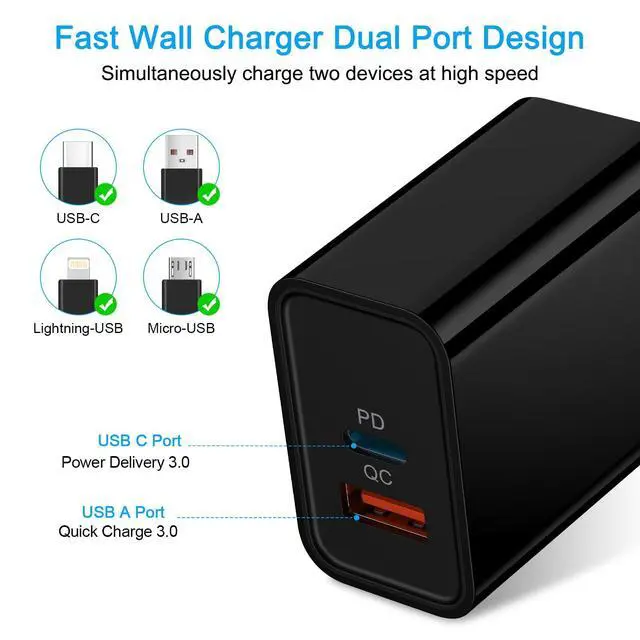 Alt view image 7 of 7 - USB C Fast Charger Block 30W for Moto G 2025 2026/G Stylus 5G 2025/G86/Edge | Edge 60 Pro/Fusion/Razr 60Ultra/G Play/G Pure/G Power,Pixel 10a