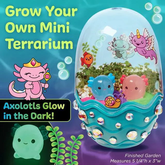 Alt view image 2 of 7 - Creativity for Kids Mini Garden Axolotl Terrarium, Grow & Create (Ages 6+)