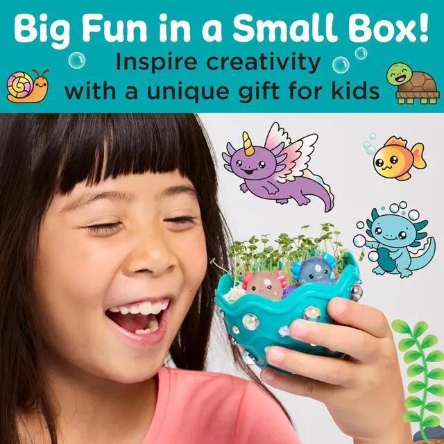 Alt view image 7 of 7 - Creativity for Kids Mini Garden Axolotl Terrarium, Grow & Create (Ages 6+)