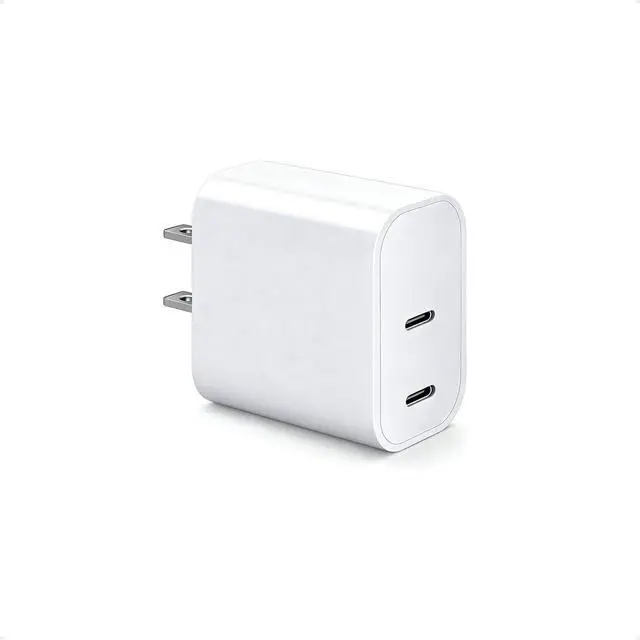 Main image of USB C Charger Block for Apple Watch 11 10 iWatch iPhone iPad AirPods | Double USBC Fast Charger Brick, Type C Charging Cube Box,20W PD Power Adapter Plug for MagSafe Charger Pad,White 2 Port 1Pack