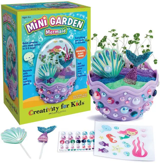 Main image of Creativity for Kids Mini Garden: Mermaid Terrarium Kit - Mermaid Gifts for Girls, Crafts and Toys, Stocking Stuffers for Kids (Ages 6+)