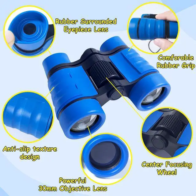 Alt view image 2 of 6 - ESSENSON Binoculars for Kids, Age 3-12 Years Boys Girls, Dark Blue | Telescope Outdoor Toys, Sports and Outside Play, Hiking, Bird Watching, Travel, Camping, Birthday Presents