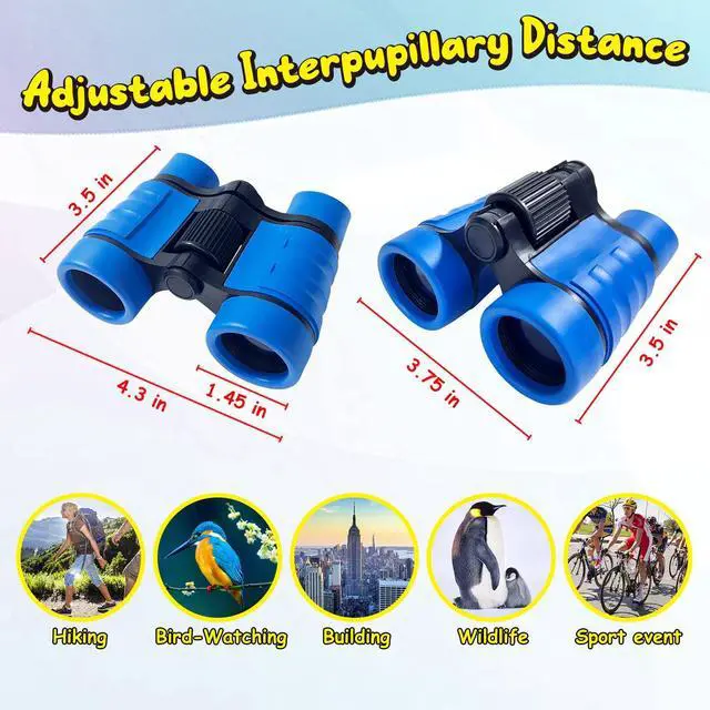 Alt view image 3 of 6 - ESSENSON Binoculars for Kids, Age 3-12 Years Boys Girls, Dark Blue | Telescope Outdoor Toys, Sports and Outside Play, Hiking, Bird Watching, Travel, Camping, Birthday Presents
