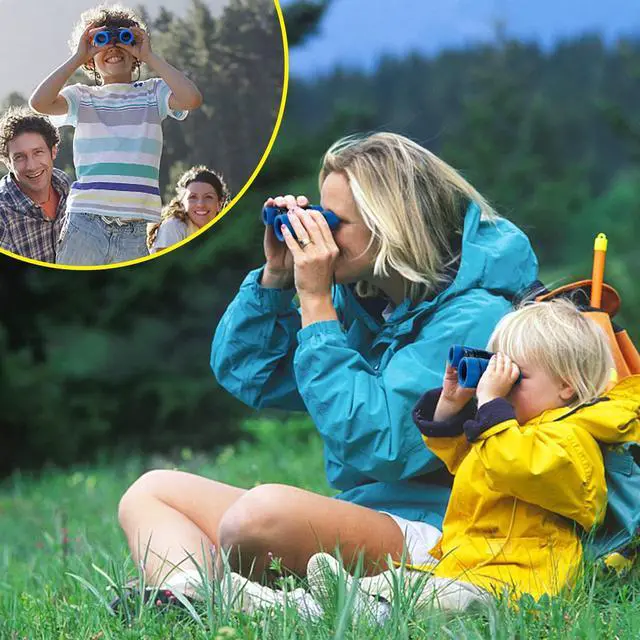 Alt view image 4 of 6 - ESSENSON Binoculars for Kids, Age 3-12 Years Boys Girls, Dark Blue | Telescope Outdoor Toys, Sports and Outside Play, Hiking, Bird Watching, Travel, Camping, Birthday Presents