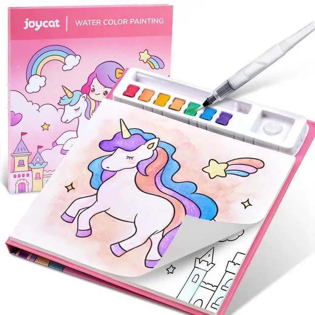 Main image of JoyCat Paint with Water Coloring Books for Toddlers (Magical Pony) | Watercolor Painting Set for Kids Ages 3-5 & 4-8, Arts & Crafts Drawing Activity Travel Toy, Birthday Gifts for Boys & Girls