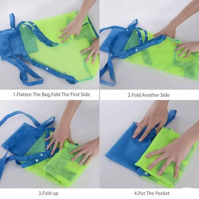 Alt view image 5 of 7 - SupMLC Mesh Extra Large Beach Bags and Totes - Holds Toys, Towels, Sand Away - For Children's Toys, Market, Grocery, Picnic