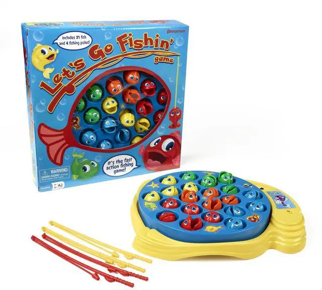 Alt view image 2 of 7 - Let's Go Fishin' Game by Pressman - The Original Fast-Action Fishing Game!, 1-4 players | Board Game for Children from 3 Years, Fishing Game for 1 to 4 Players