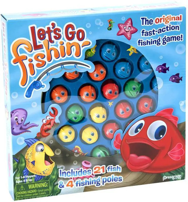 Alt view image 6 of 7 - Let's Go Fishin' Game by Pressman - The Original Fast-Action Fishing Game!, 1-4 players | Board Game for Children from 3 Years, Fishing Game for 1 to 4 Players
