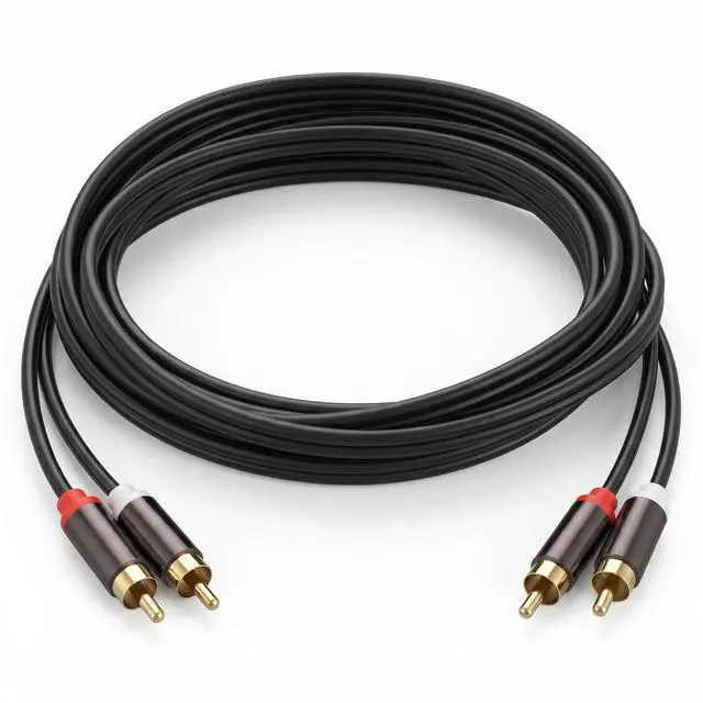 Main image of Twisina 10Ft RCAConnector Cables 2RCAConnector Male to 2RCAConnector Male Cable Stereo Audio Cables for Car Audio Video Home Theater HDTV Gaming Consoles