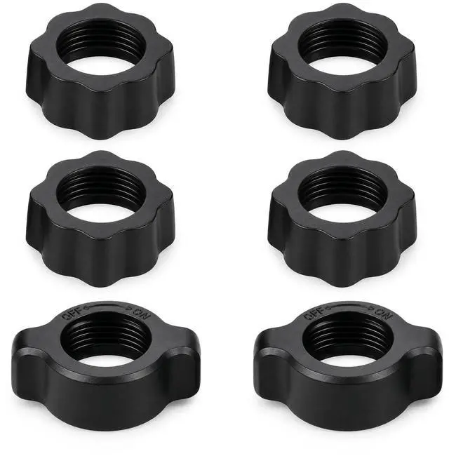 Main image of 6Pcs Car Phone Mount Replacement Part, Ball Mount Phone Holder(2Size) | Black Mobile Phone Repair Mounting Bracket, Tightening Nut Ball Fixed Adapter Head Bracket Holder Ring for Camcorder Phone