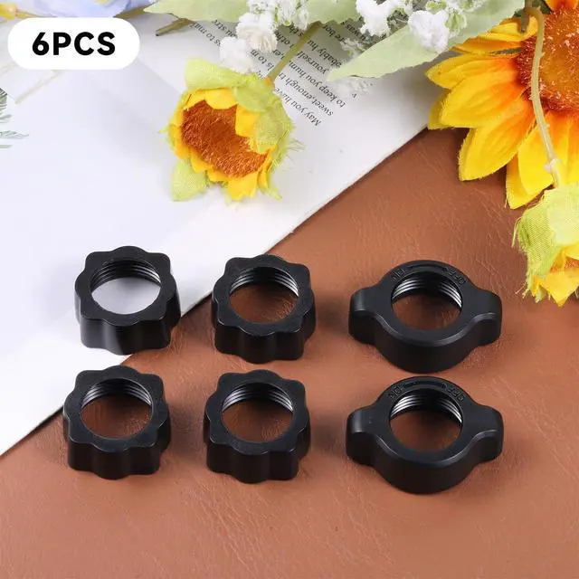 Alt view image 3 of 7 - 6Pcs Car Phone Mount Replacement Part, Ball Mount Phone Holder(2Size) | Black Mobile Phone Repair Mounting Bracket, Tightening Nut Ball Fixed Adapter Head Bracket Holder Ring for Camcorder Phone