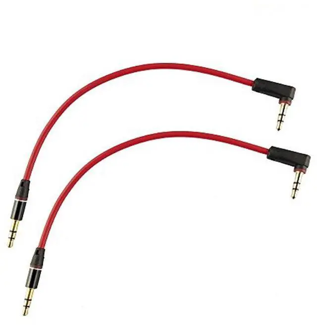 Main image of Seadream 3.5mm Aux Cable Short 2Pack 8inch 3Port | 3.5mm Right Angle Male to Male Stereo Audio Cable Replacement for Headphones, iPods, iPhones, iPads, Home / Car Stereos