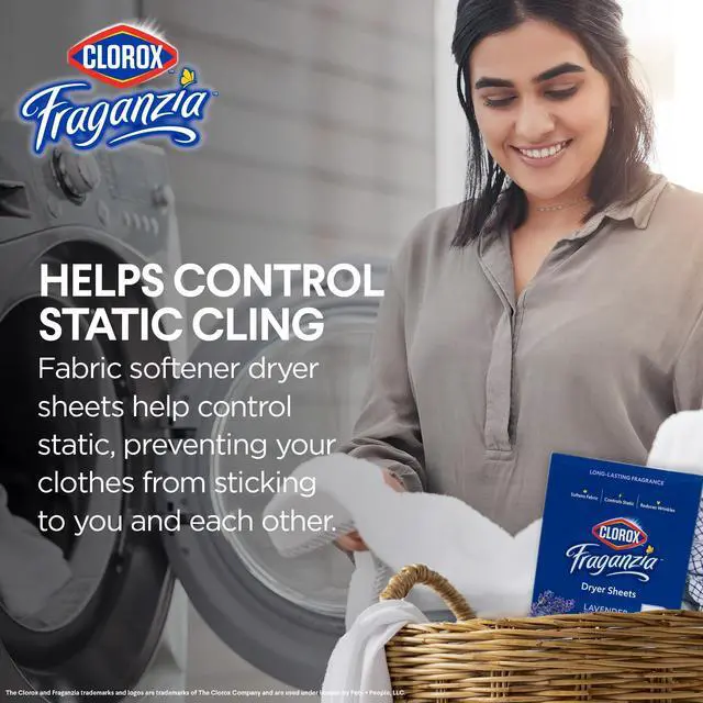 Alt view image 5 of 6 - Clorox Fraganzia Fabric Softener Dryer Sheets, Ocean Scent, 30 Count | Wrinkle-reducing, anti-static formula, softens fabrics, fresh scent, for home, dorm, and laundry use