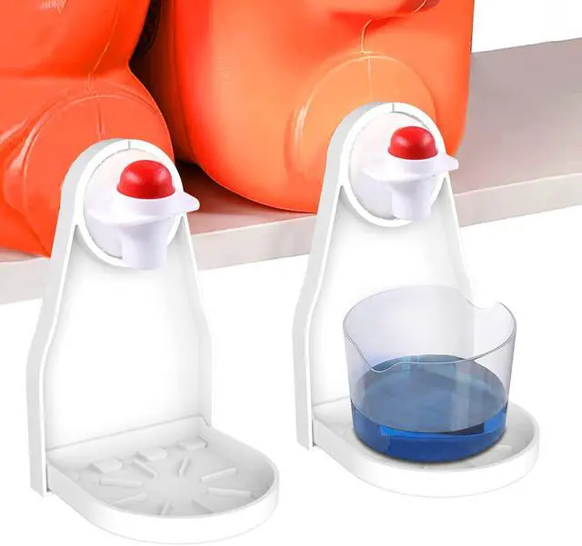 Main image of (2 Pack) Laundry Detergent Cup Holder Drip Catcher Organizer Clip Tight on Laundry Bottle Spouts, No More Leaks or Mess with Detergent and Fabric Softener in Laundry Room