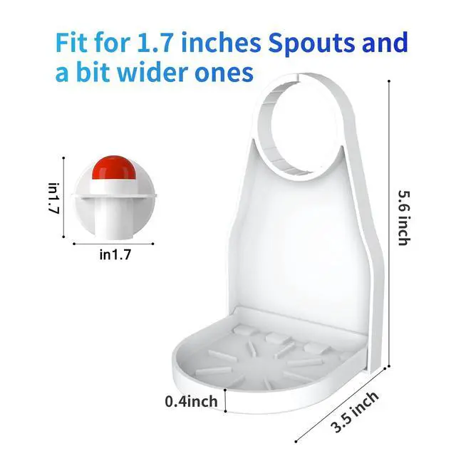 Alt view image 6 of 7 - (2 Pack) Laundry Detergent Cup Holder Drip Catcher Organizer Clip Tight on Laundry Bottle Spouts, No More Leaks or Mess with Detergent and Fabric Softener in Laundry Room