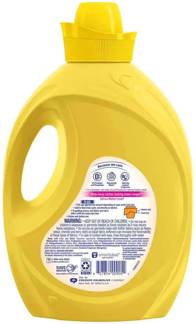 Alt view image 5 of 5 - Suavitel Complete Liquid Fabric Softener, Morning Sun Scent, 100 fl oz | Fabric Conditioner, HE Compatible, Concentrated Formula, Long-Lasting Freshness, Wrinkle Reduction, Laundry Softening