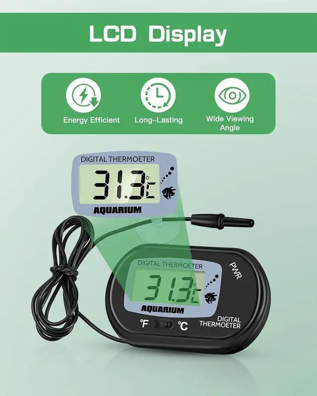Alt view image 5 of 7 - Petbank LCD Digital Aquarium Thermometer Fish Tank Water Terrarium Temperature
