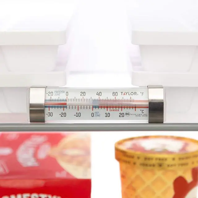 Alt view image 3 of 4 - Taylor Large Tube Analog Refrigerator and Freezer Kitchen Thermometer with Suction Cups, Temperature Monitor for Fridge or Freezer, Easy to Read