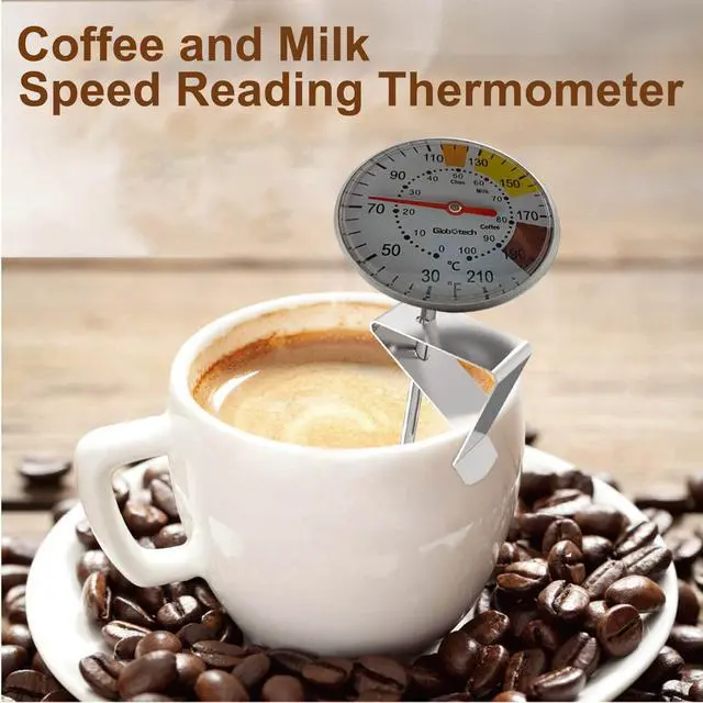 Alt view image 6 of 7 - Milk Frothing Thermometer for Coffee Chocolate - Cappuccino Frothy Milk Foam Stainless Steel Thermometer for 12 Oz, 20 Oz and 32 Oz Espresso Steaming Pitchers 2" Dail 5" Stem