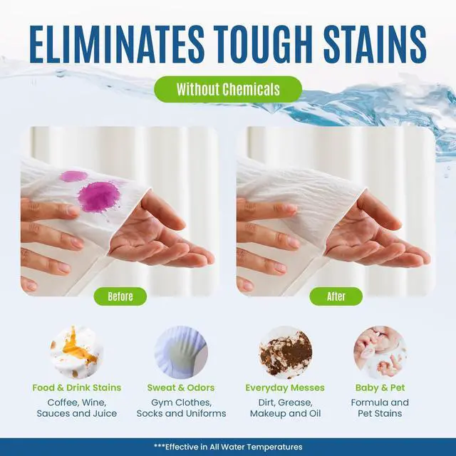 Alt view image 3 of 7 - Travel Size Laundry Detergent Sheet 10 Load Ultra Concentrated | Stain-Fighting Enzymes & Plant Powered, Compact Washer Sheets, Pocket Friendly, Hot/Cold Cycles, Tough on Stains & Odor