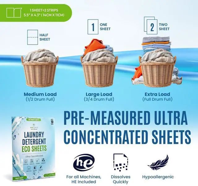 Alt view image 7 of 7 - Travel Size Laundry Detergent Sheet 10 Load Ultra Concentrated | Stain-Fighting Enzymes & Plant Powered, Compact Washer Sheets, Pocket Friendly, Hot/Cold Cycles, Tough on Stains & Odor