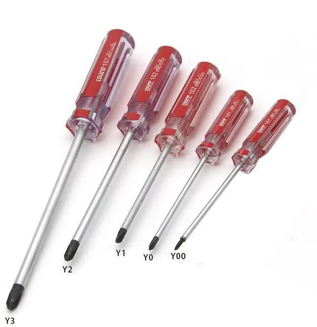 Alt view image 2 of 7 - 5-Piece Tri Wings Screwdriver Y00 (2.0 mm) Y0 (3.0 mm) Y1 (4.0 mm) Y2 (4.0 mm) Y3 (6.0 mm) Multifunctional Magnetic Y Screwdriver Set