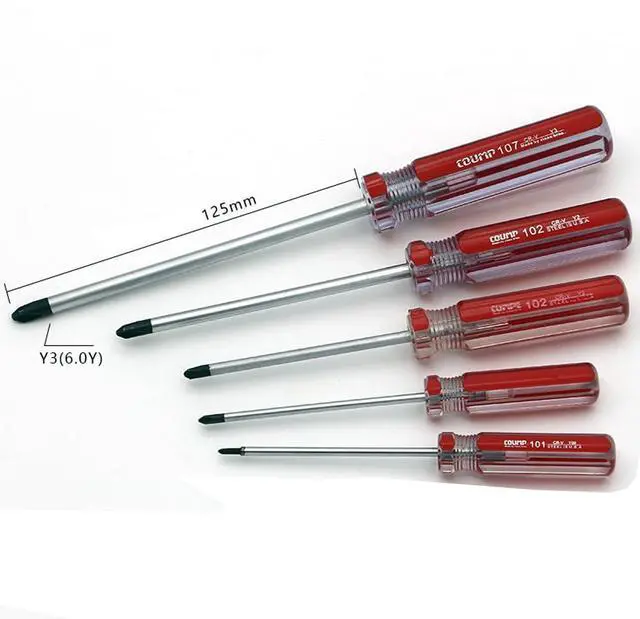 Alt view image 4 of 7 - 5-Piece Tri Wings Screwdriver Y00 (2.0 mm) Y0 (3.0 mm) Y1 (4.0 mm) Y2 (4.0 mm) Y3 (6.0 mm) Multifunctional Magnetic Y Screwdriver Set