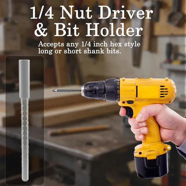 Alt view image 7 of 7 - Multiuse Screwdriver 13-in-1 with Adjustable Shaft | All in One Screwdriver Set with Phillips, Flathead, Hex, Torx Security, Robertson/Square and 1/4 Nut Driver/Bit Holder