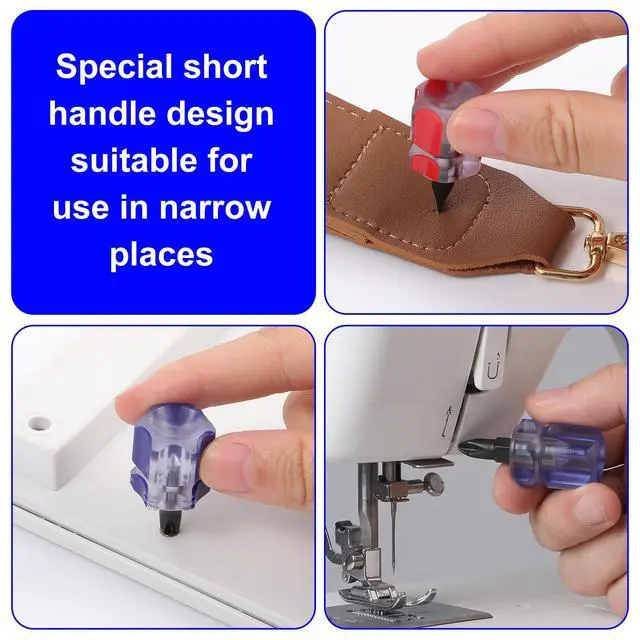 Alt view image 5 of 7 - cobee 8 Pcs Stubby Screwdriver, Ultra Short Small Screwdriver | Mini Short Screwdrivers Sewing Machine Screwdrivers for Machine Repair Tight Spaces