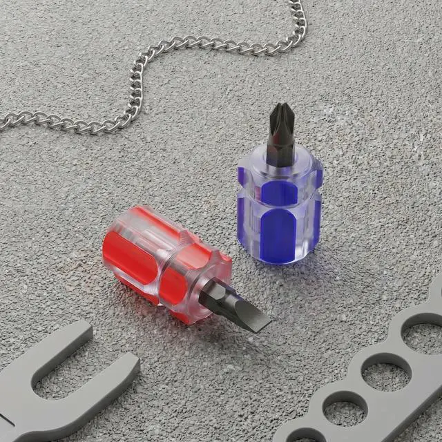 Alt view image 7 of 7 - cobee 8 Pcs Stubby Screwdriver, Ultra Short Small Screwdriver | Mini Short Screwdrivers Sewing Machine Screwdrivers for Machine Repair Tight Spaces