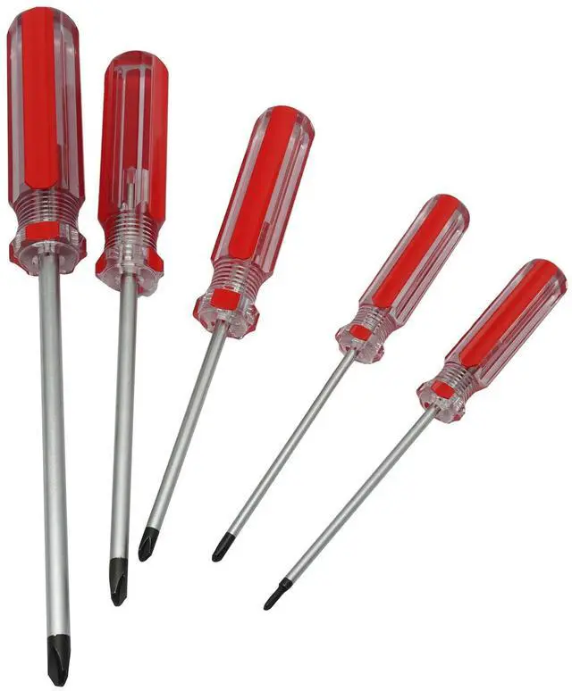 Alt view image 2 of 5 - Bonsicoky 5-Piece U-Type Magnetic Spanner Screwdriver Set, Red Handled | Spanner Bit Tools for Repair, M1.7, M2.0, M2.3, M2.6, M2.8 Sizes