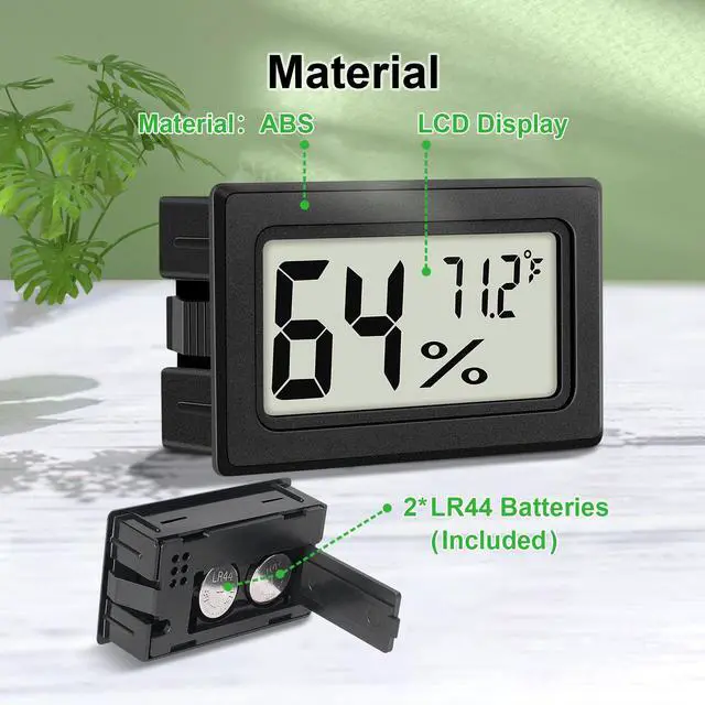 Alt view image 6 of 6 - ANFBYOH 6-Pack Mini Hygrometer Indoor Humidity Meter Digital Thermometer | Small Temperature and Humidity Monitor () for terrarium, Reptile Thermostat, Incubator, Fast Refresh Humidity Sensor