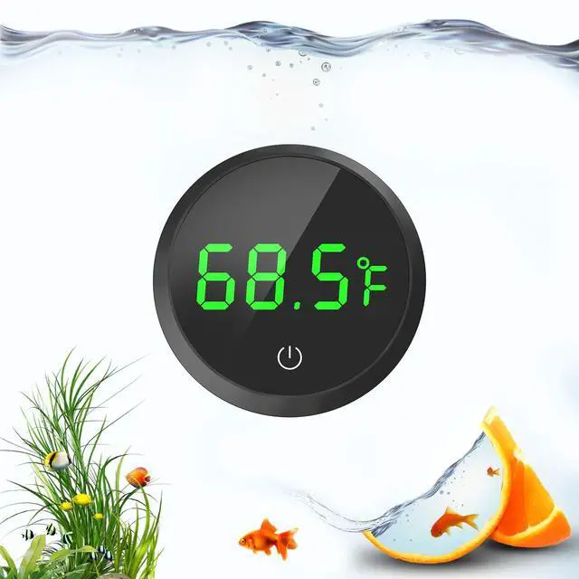 Alt view image 7 of 7 - QZQ Fish Tank Thermometer Aquarium Thermometer Wireless Touch Stick Digital Aquarium Thermometer LED Display ±1°F for Monitoring The Fish Tank Aquarium Temperature Accessories (Black)