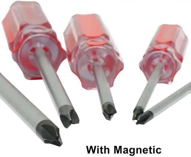 Alt view image 4 of 5 - Bonsicoky 5-Piece U-Type Magnetic Spanner Screwdriver Set, Red Handled | Spanner Bit Tools for Repair, M1.7, M2.0, M2.3, M2.6, M2.8 Sizes
