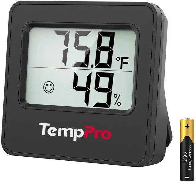 Main image of TempPro TempAir Hygrometer Indoor Thermometer for Home | Room Thermometer Humidity Meter with Accurate Temperature Humidity Sensor for Greenhouse Baby Room Office-1 Pack