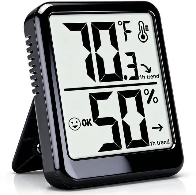 Main image of Ayawiss Room Thermometer Indoor Hygrometer Digital Humidity Meter | Accurate Sensor, Fast Refresh, Big Digits, Easy to View, /, w/ AAA Battery, Compact for Home, Office, Pet, Plant