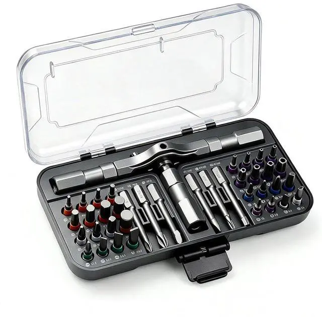 Main image of 39 in 1 Magnetic Screwdriver Set, Multi-Bit Magnetic Ratchet Driver Set with Detachable Handle, New Tools 2026 Multitool Set,for Furniture Assembly, Diy Repair Kit, Bicycle Tools