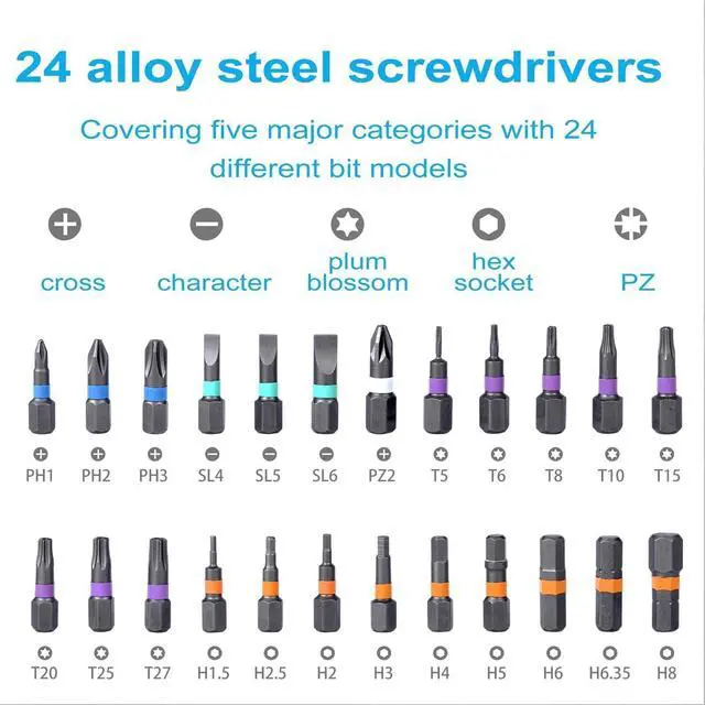 Alt view image 5 of 7 - 39 in 1 Magnetic Screwdriver Set, Multi-Bit Magnetic Ratchet Driver Set with Detachable Handle, New Tools 2026 Multitool Set,for Furniture Assembly, Diy Repair Kit, Bicycle Tools