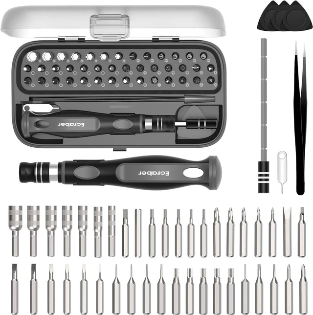 Main image of 48-in-1 Precision Magnetic Tip Screwdriver Sets, Ergonomic Anti-Slip, S2 Steel Small Repair Cleaning Tool Kit for iPhone, Watch, Macbook, Computer, Laptop, PS4 PS5, Xbox, Switch, Glasses