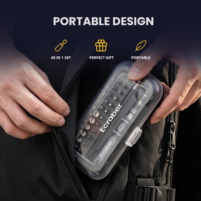 Alt view image 7 of 7 - 48-in-1 Precision Magnetic Tip Screwdriver Sets, Ergonomic Anti-Slip, S2 Steel Small Repair Cleaning Tool Kit for iPhone, Watch, Macbook, Computer, Laptop, PS4 PS5, Xbox, Switch, Glasses
