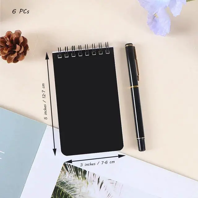 Alt view image 2 of 7 - TsuvyXeg Spiral Notebook Small Pocket Notebook Mini Notepad Pocketbook Jotter 3" x 5" for Work School Office Travel 6pcs