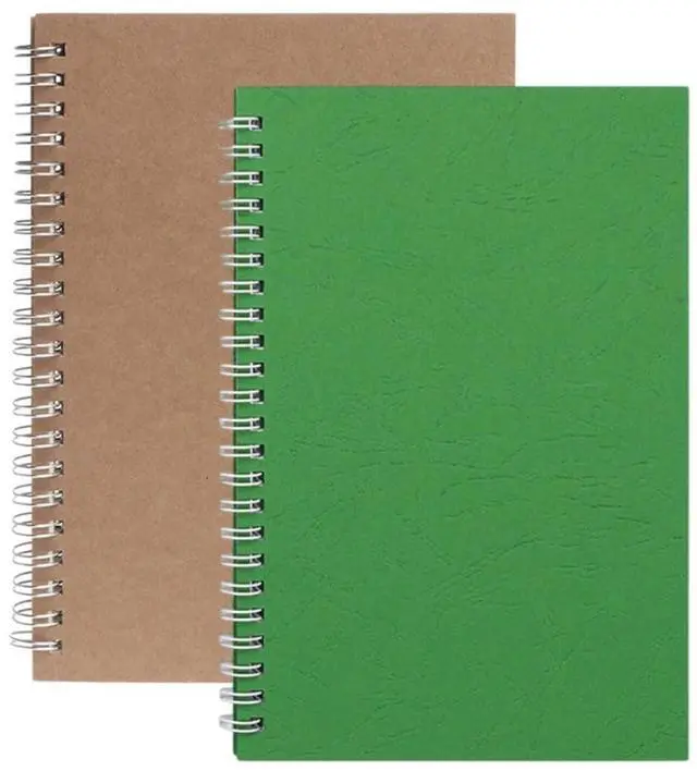 Main image of TsuvyXeg Spiral Notebook Pocket Notebook Notepad Pocketbook Jotter 5.5" x 8.3" 100 Pages for Work School Office Travel 2pcs