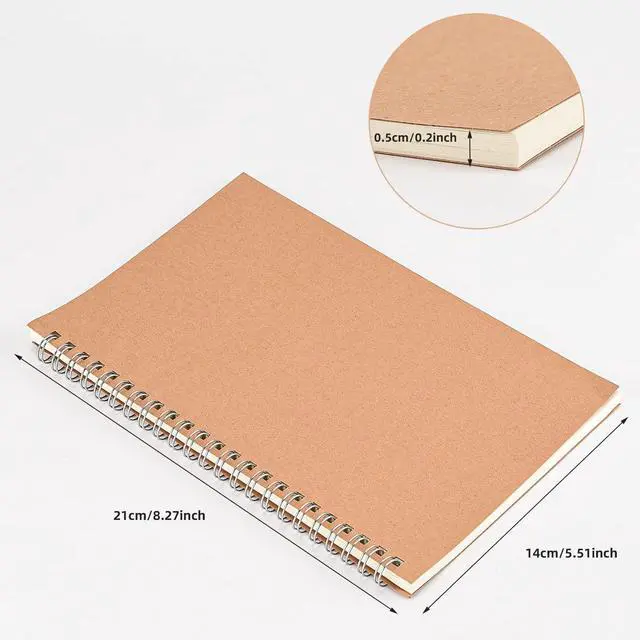 Alt view image 2 of 7 - TsuvyXeg Spiral Notebook Pocket Notebook Notepad Pocketbook Jotter 5.5" x 8.3" 100 Pages for Work School Office Travel 2pcs