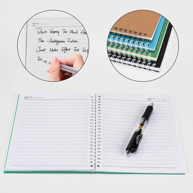 Alt view image 5 of 7 - TsuvyXeg Spiral Notebook Pocket Notebook Notepad Pocketbook Jotter 5.5" x 8.3" 100 Pages for Work School Office Travel 2pcs